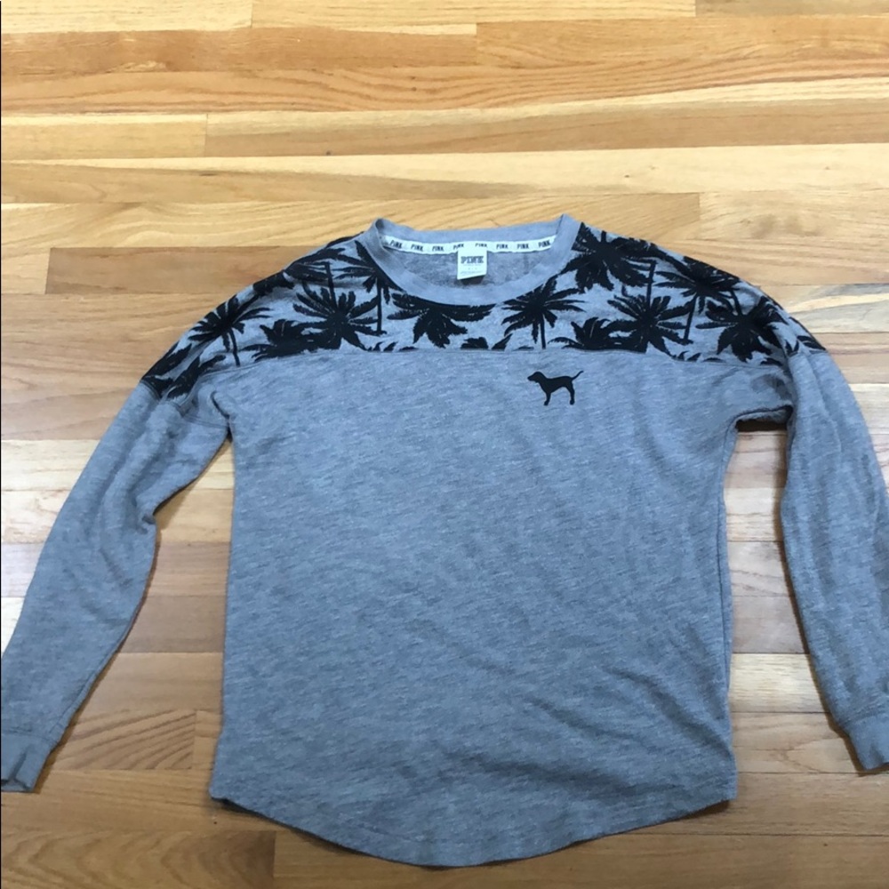 PINK Palm Tree Long Sleeve
